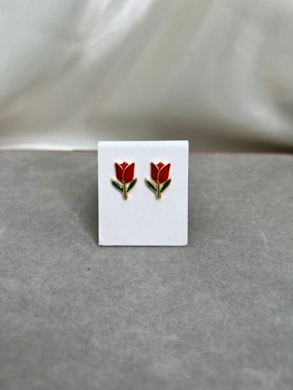 Aretes - Tulipán Rojo