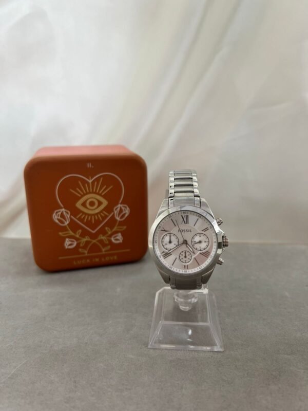 Fossil – Cronógrafo Plateado Roman Silver